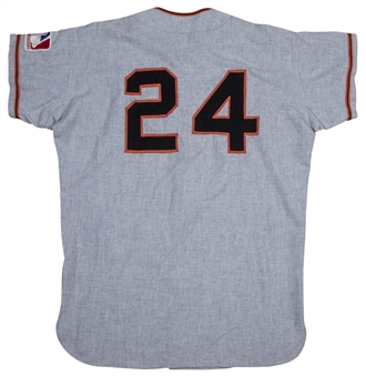 1969 Willie Mays Game Issued and Signed San Francisco Giants Road Flannel Jersey (Beckett)